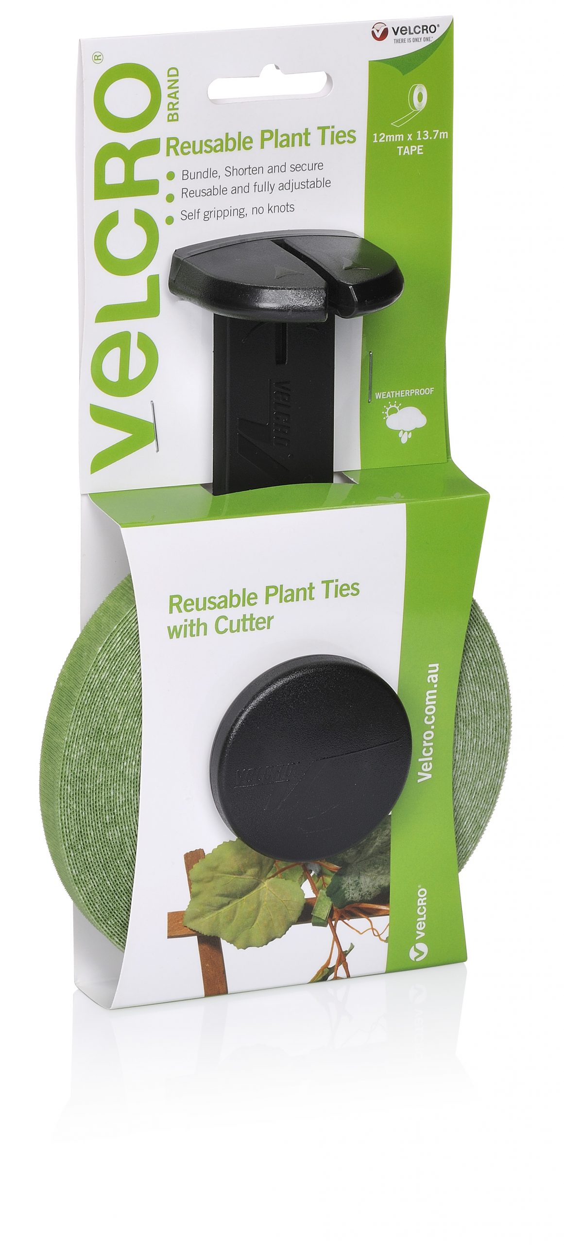VELCRO® BRAND REUSUABLE PLANT TIES & CUTTER 12MM X 13.7 METRE