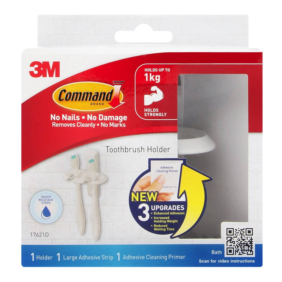3M Command Toothbrush Holder (With Primer) 1 Kg