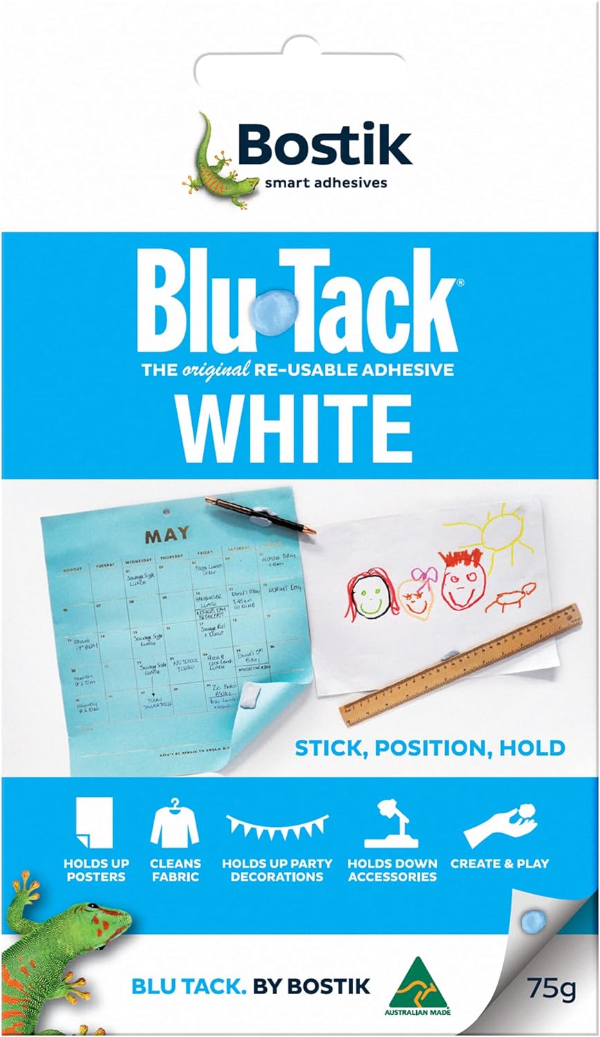 Bulk Buy 10x Bostik Blu Tack 75g – Reusable Removable Adhesive Putty For Posters