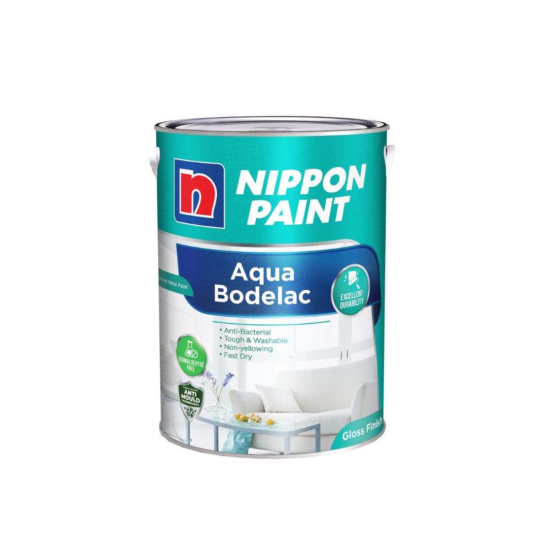 Nippon Paint Aqua Bodelac 9052 Gloss White 1L