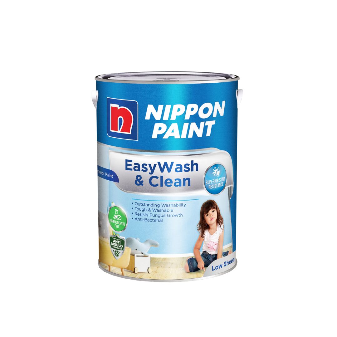 Nippon Paint EasyWash & Clean Low Sheen White 1L