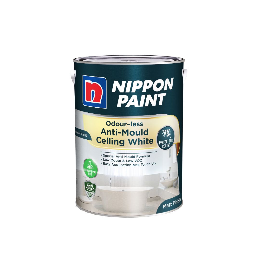 Nippon Paint Odour-Less Anti-Mould Ceiling White 5L