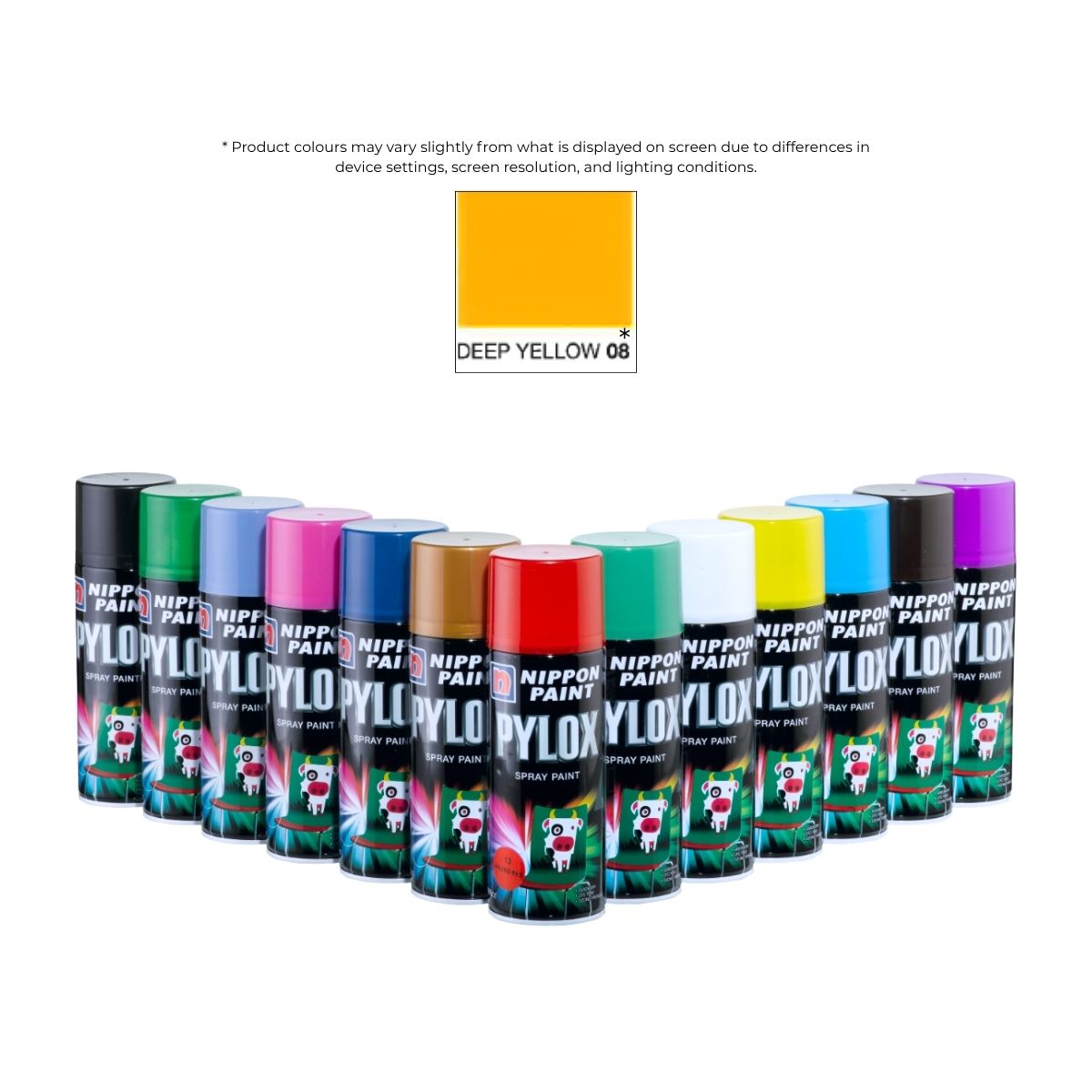 Pylox Spray Paint 08 Deep Yellow 400CC