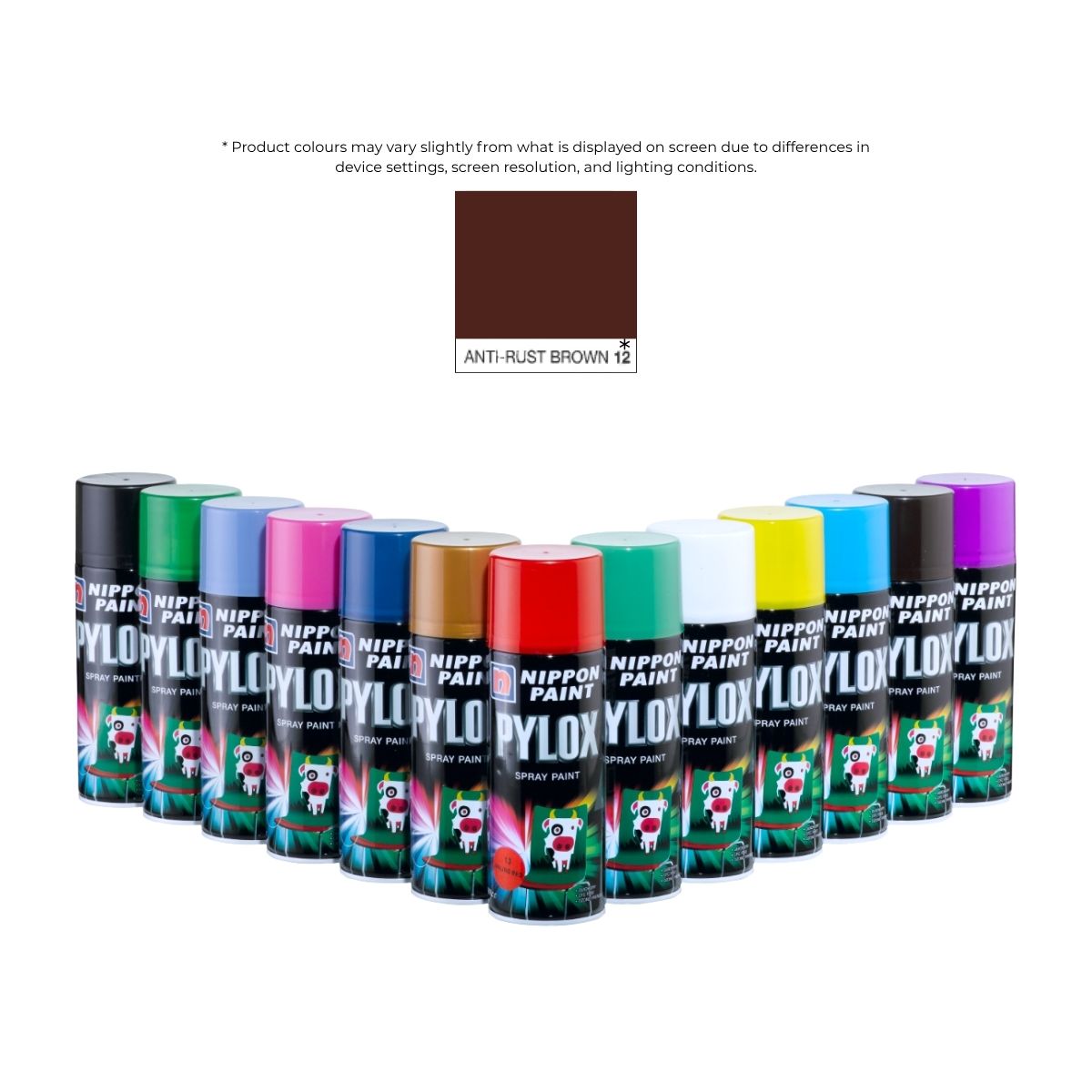 Pylox Spray Paint 12 Anti-Rust Brown 400CC