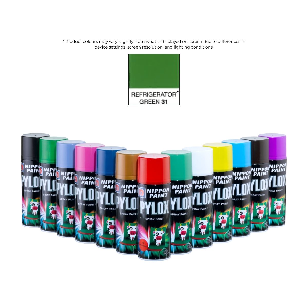 Pylox Spray Paint 31 Refrigerator Green 400CC