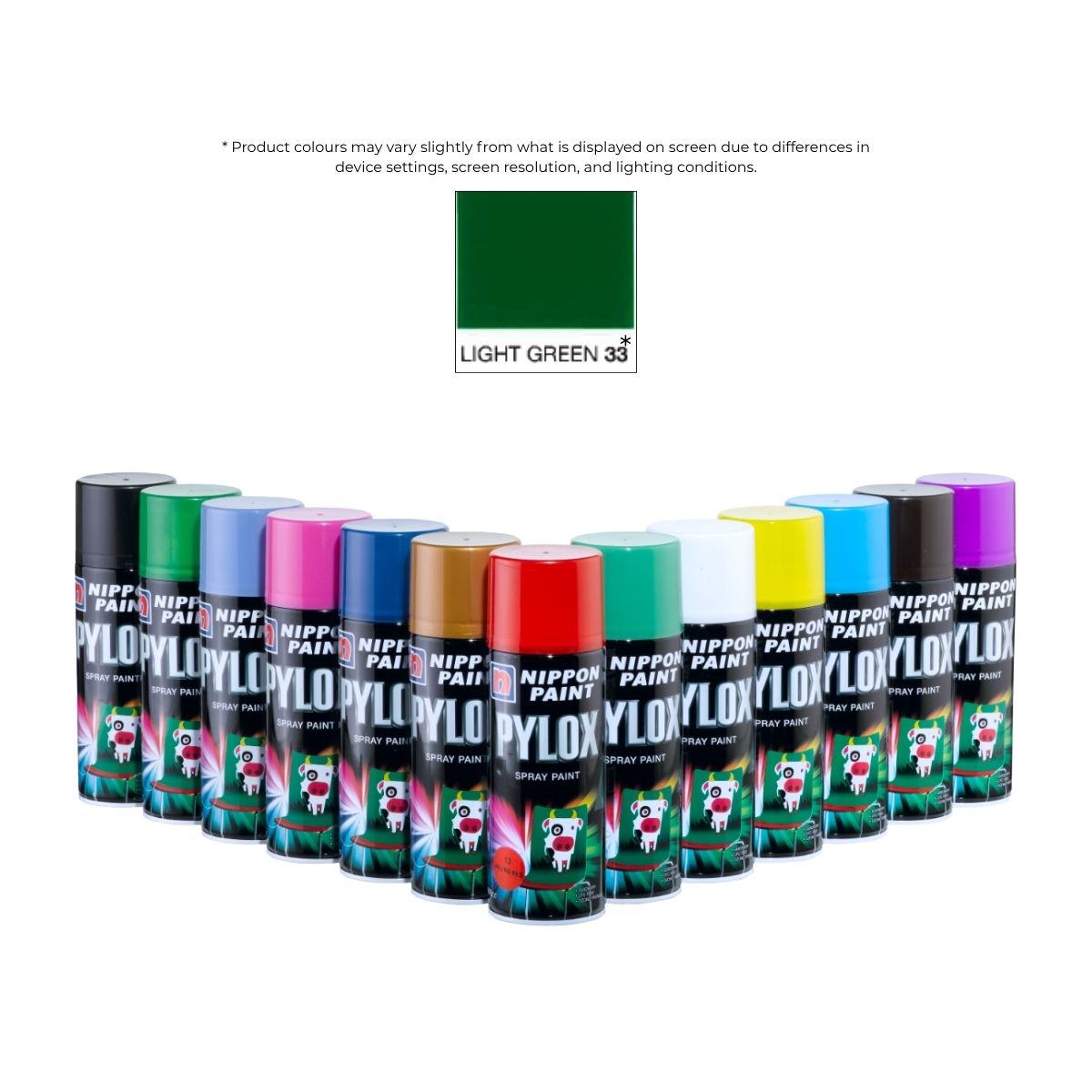 Pylox Spray Paint 33 Light Green 400CC