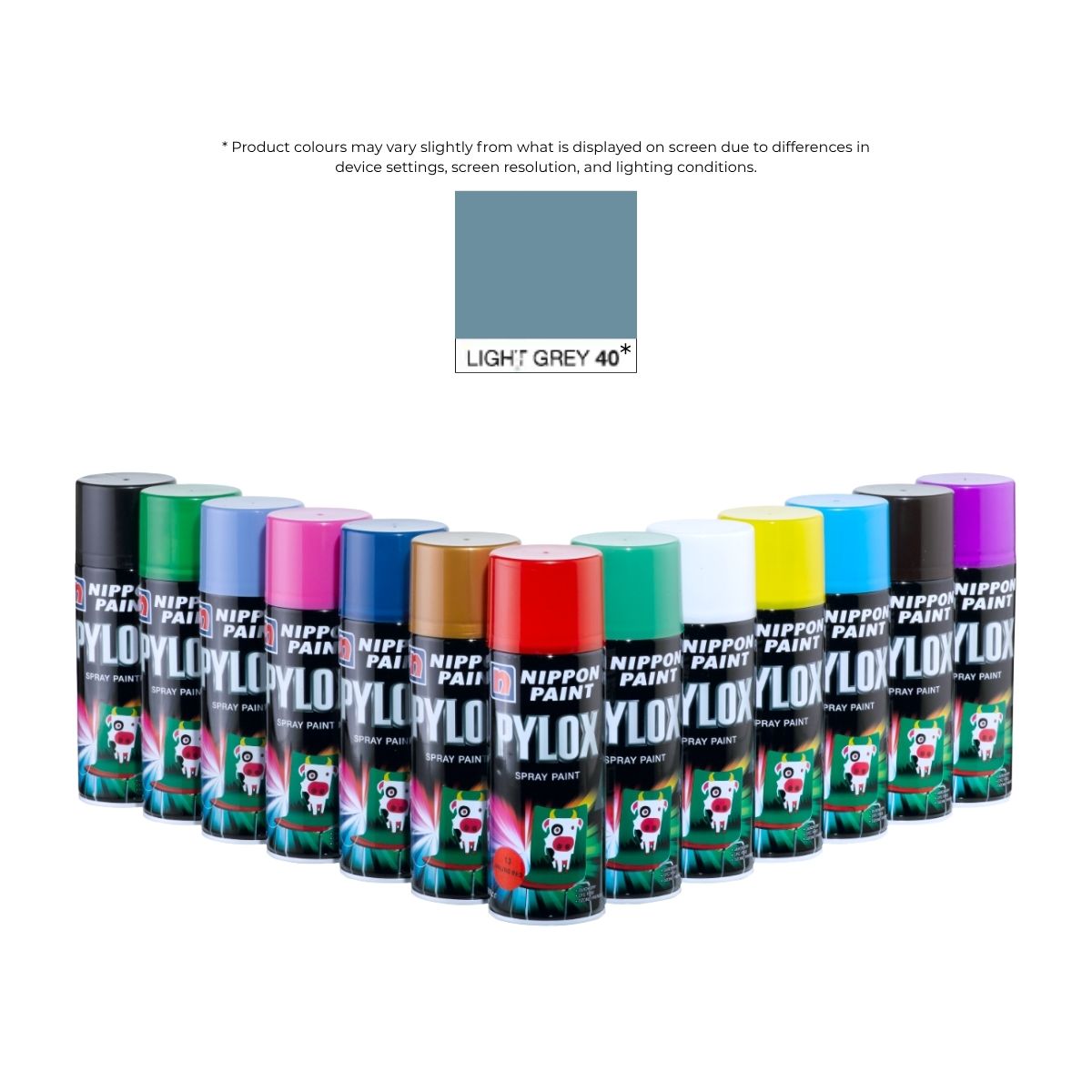 Pylox Spray Paint 40 Light Grey 400CC
