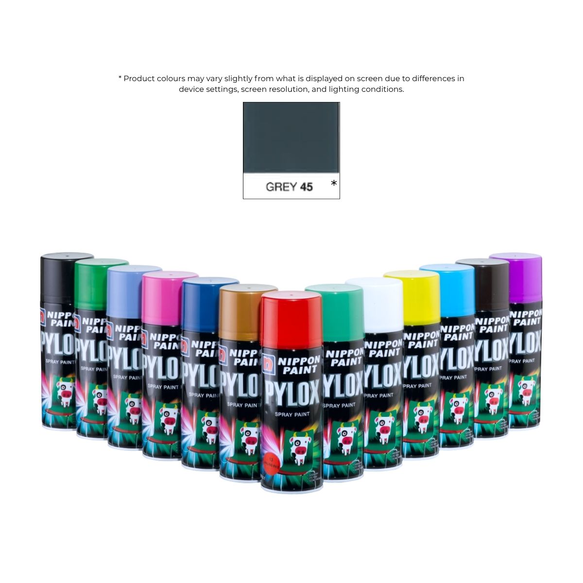 Pylox Spray Paint 45 Grey 400CC