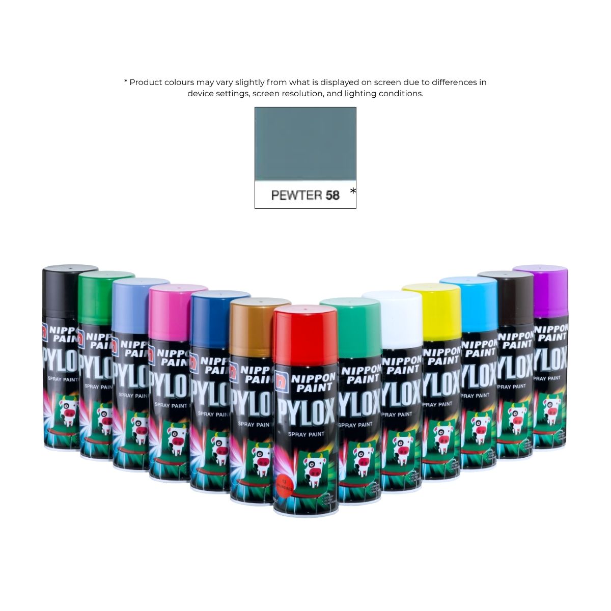 Pylox Spray Paint 58 Pewter 400CC
