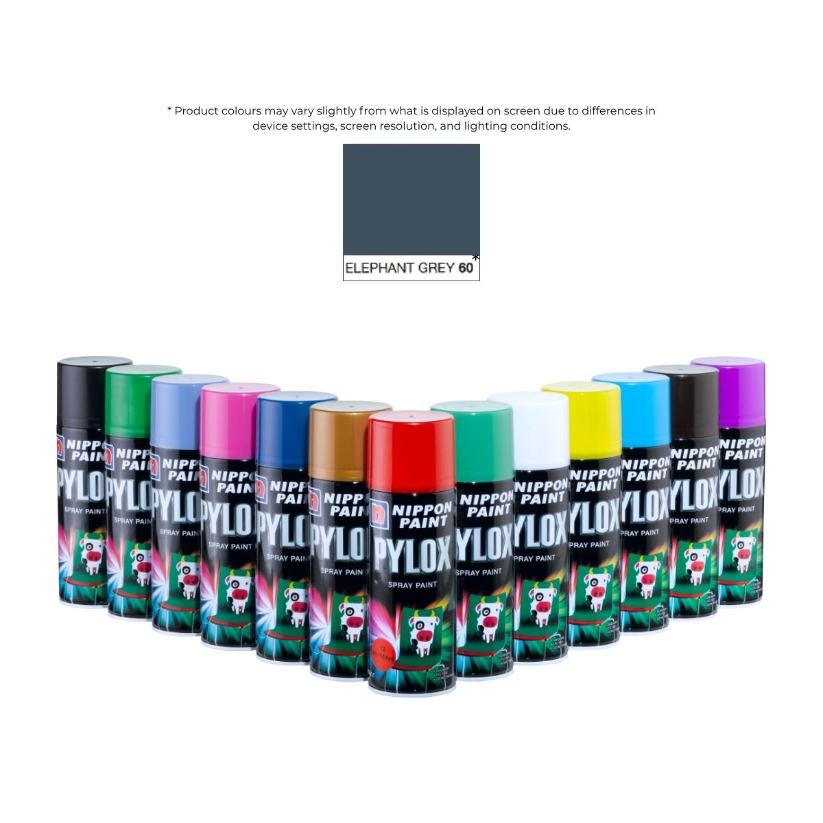 Pylox Spray Paint 60 Elephant Grey 400CC