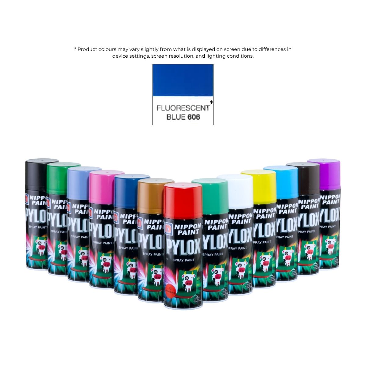 Pylox Spray Paint 606 Fluorescent Blue 400CC