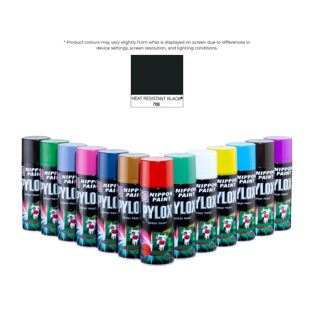 Pylox Spray Paint 708 Black 400CC