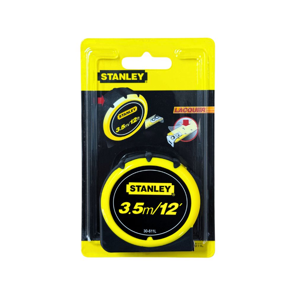 Stanley 30-611L Rubber Grip Tape Rule 3.5m x 13mm