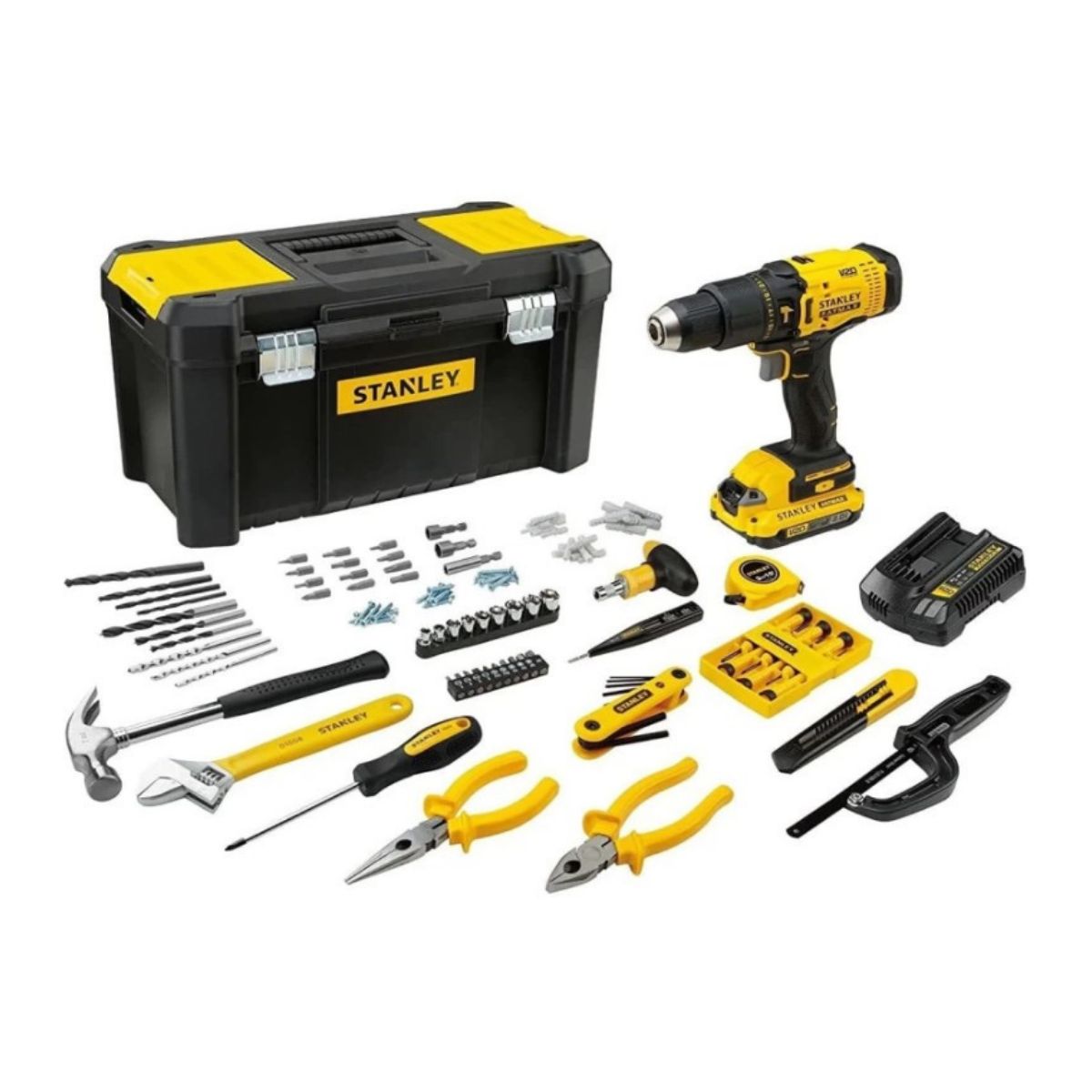 Stanley 20V Hammer Drill And Multi Task Kit SCD711C1H-B1